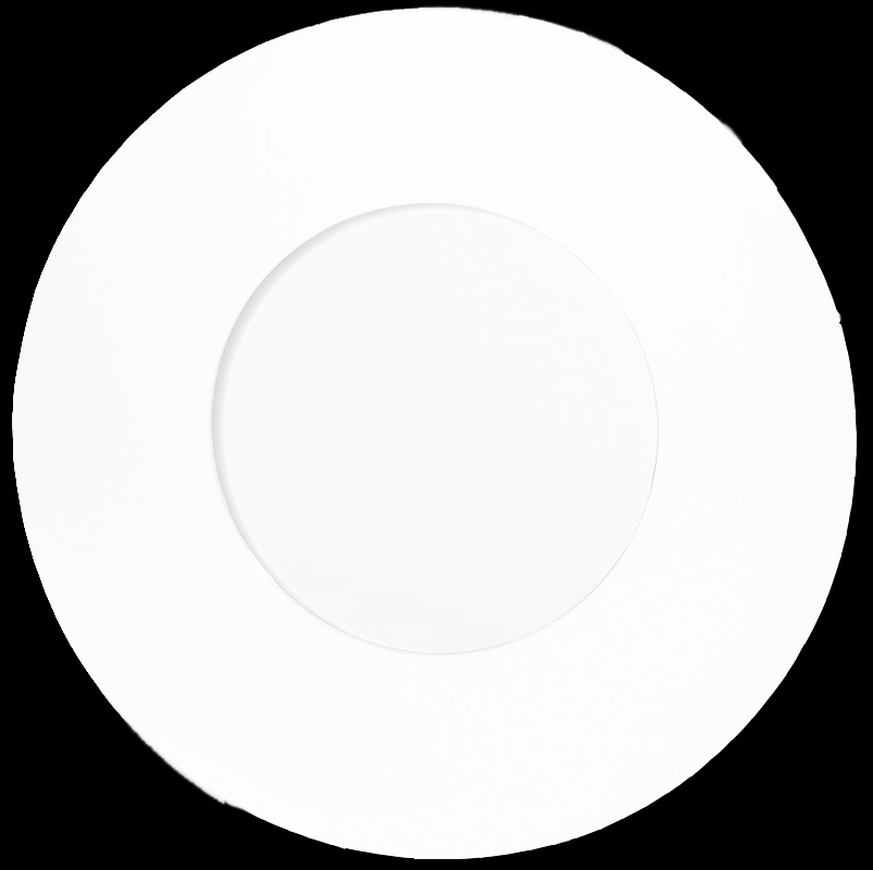 TS018 Wall décor art mirror white tone modern round